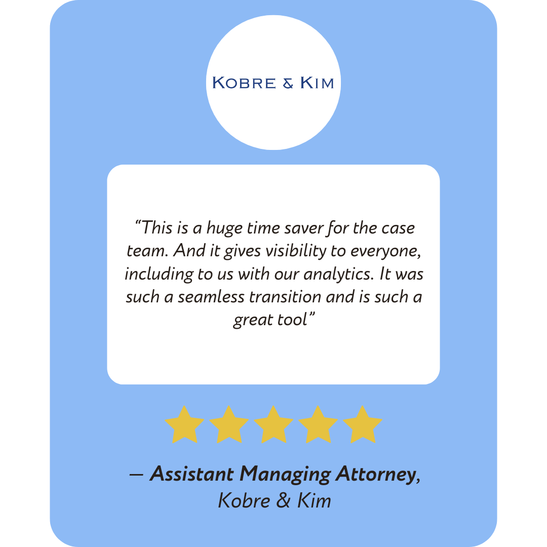 Testimonial Quote from an Assistant Managing Attorney at Kobre & Kim
