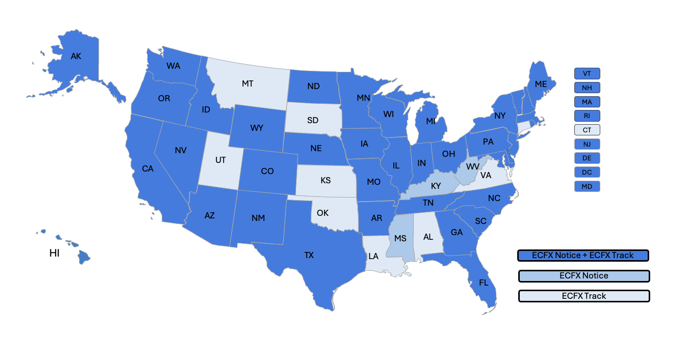 ECFX State Court Coverage Map